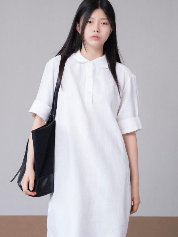 eunoia｜ラウンドカラーシャツワンピース WOMEN