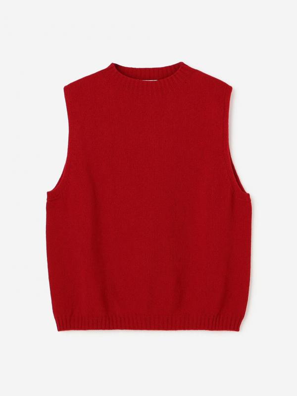 MORRIS & SONS | ジーロンラム クルーネックベスト WOMEN