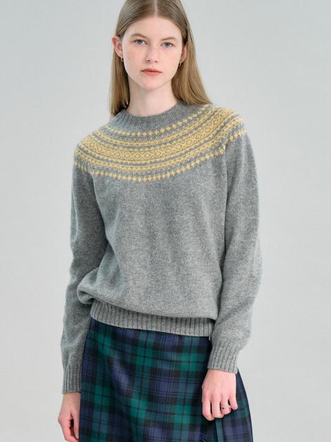 MORRIS & SONS | ジーロンラム チャンキーノルディックセーター WOMEN