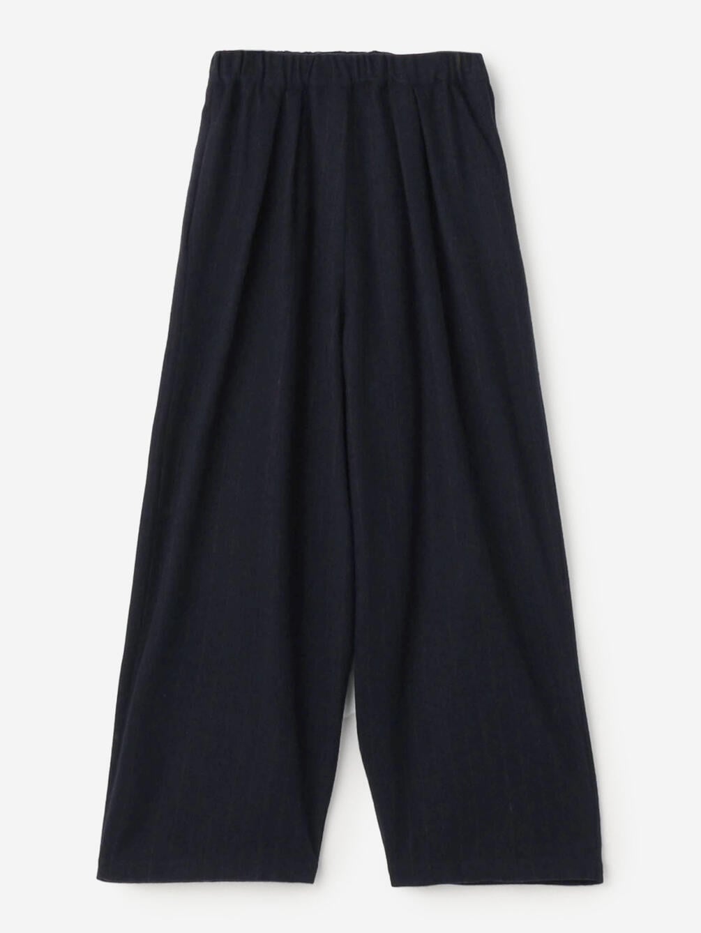 GALLEGO DESPORTES | ウールポリエステル ワイドツータックパンツ　STRIPE WOMEN