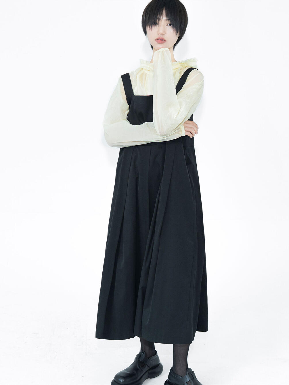 eunoia | タック サロペットワンピース WOMEN