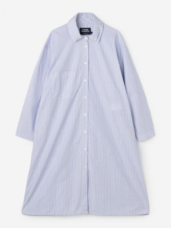 GALLEGO DESPORTES | 〈別注〉コットンポプリン シャツドレス STRIPE WOMEN
