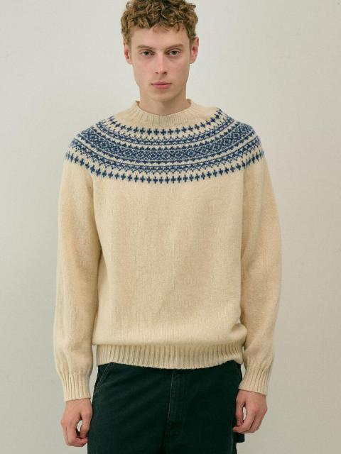 MORRIS & SONS | ジーロンラム ノルディックセーター MEN