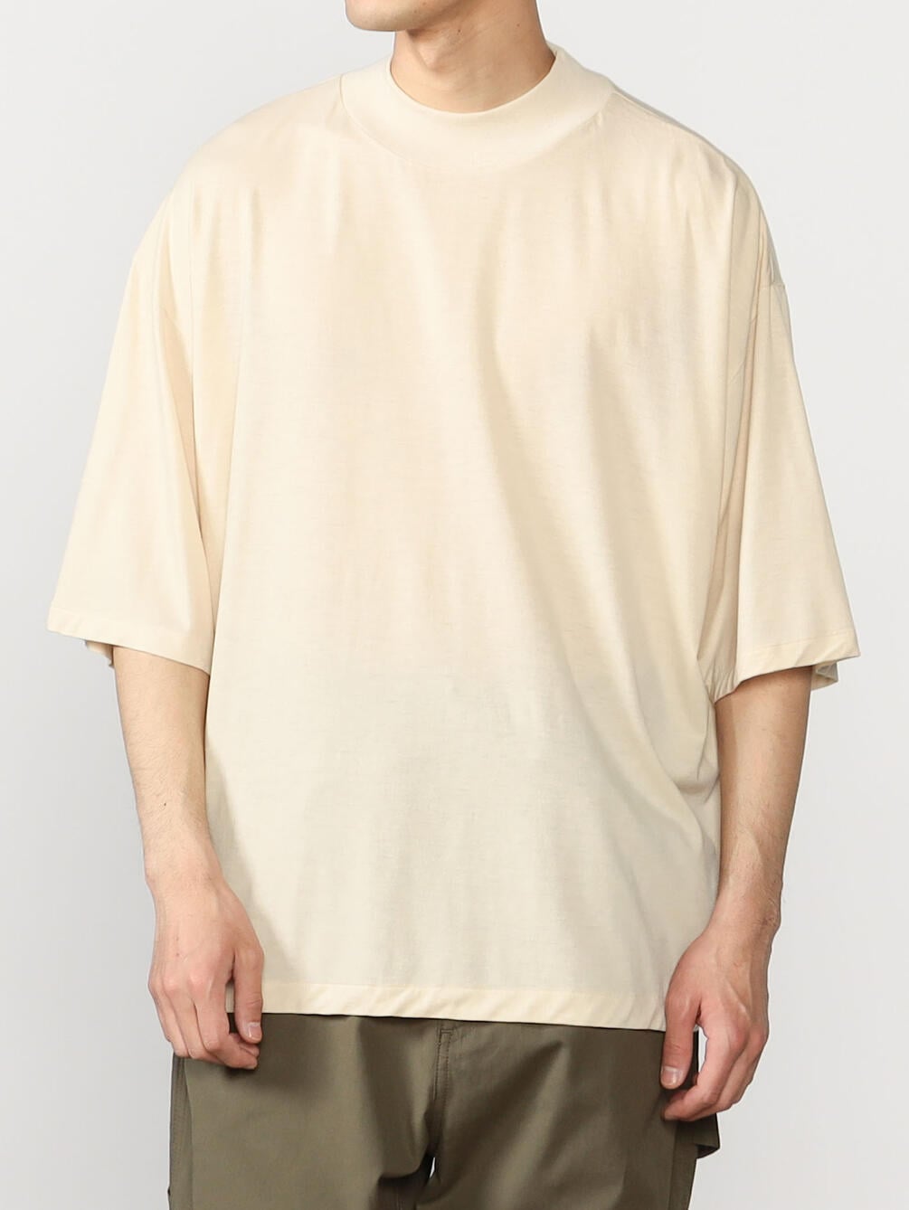 トップス AURALEE SUPER SOFT JERSEY MOCK-NECK TEE AURALEE / SUPER SOFT WOOL JERSEY MOCK-NECK TEE – Chum!