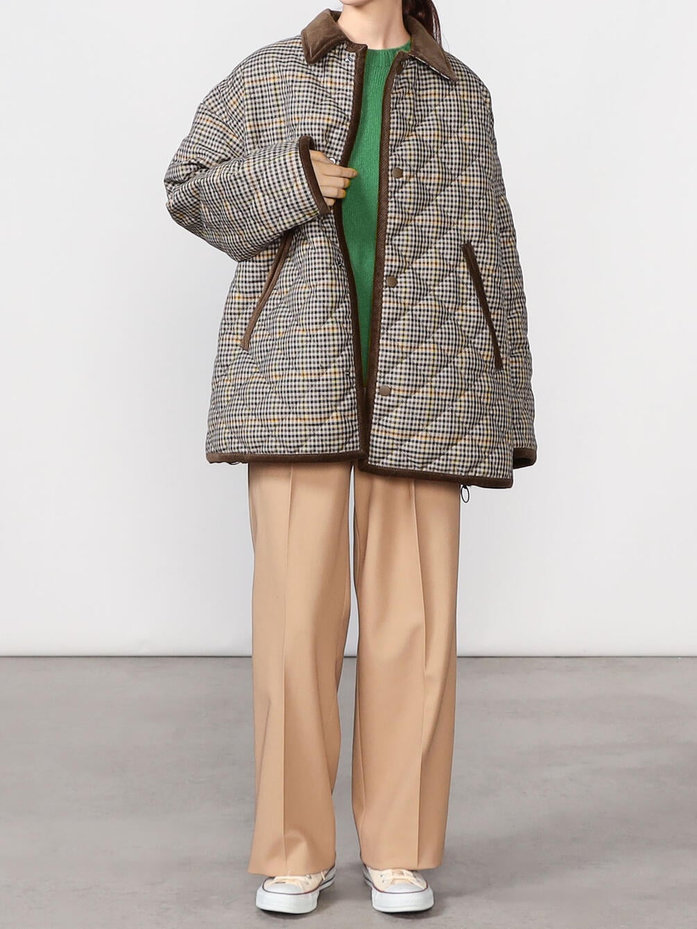 THE SHINZONE | 〈別注〉QUILTING SHORT COAT CHECK WOMEN