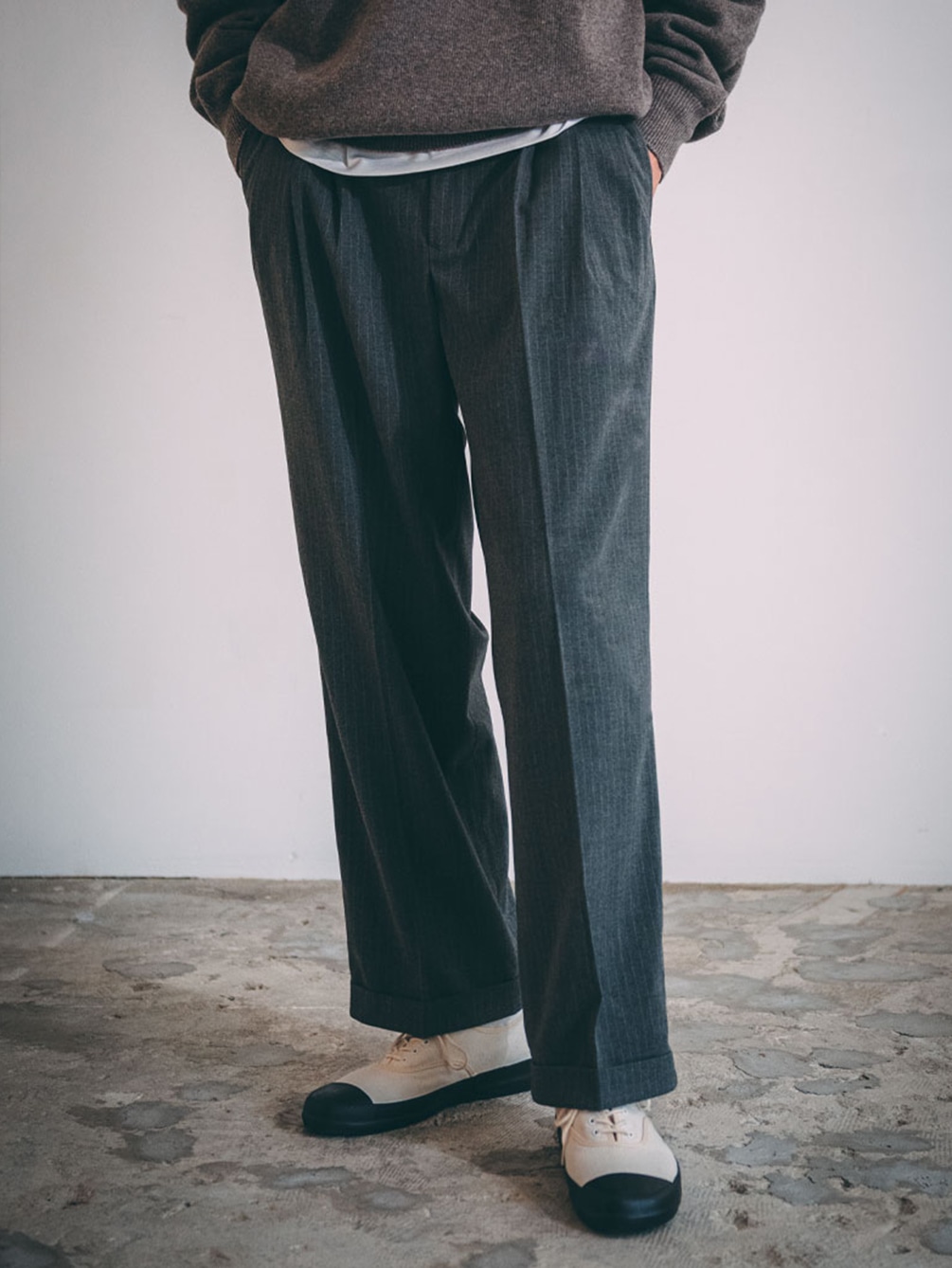 FARAH | 3タックワイドパンツ STRIPE MEN