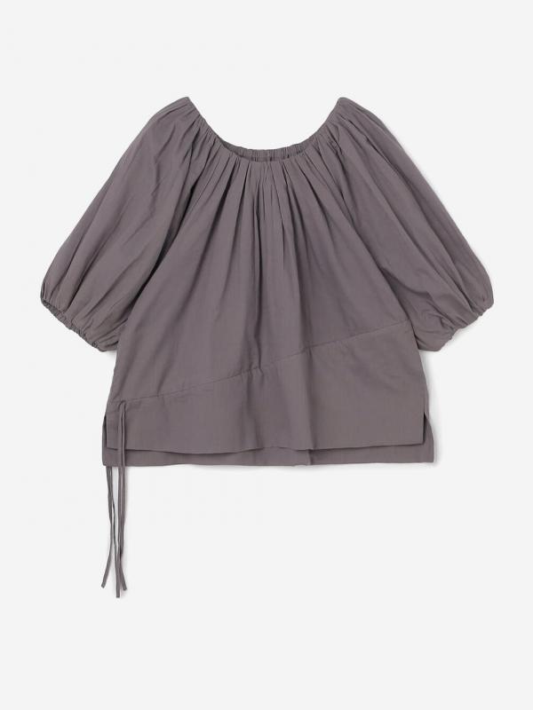 SP（エシュペー） オーガニックコットンギャザーブラウスシャツ ŠP（エシュペー）ORGANIC COTTON SHIRT＃WHITE - リントータル