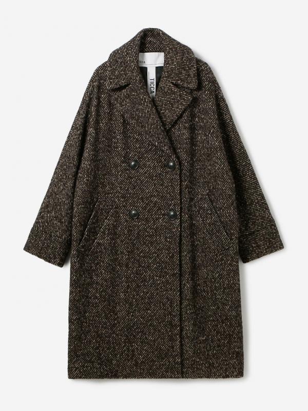 ウールモッサポロコート カベル　bshop DANTON｜ダントン