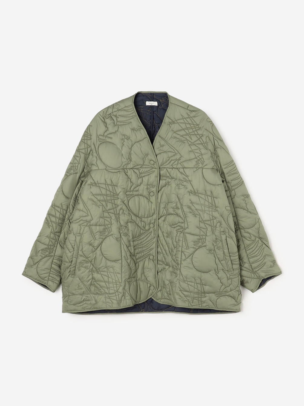 内田　猫と竜刺繍 リバーシブルキルティングジャケット manipuri | リバーシブル キルティングジャケット WOMEN