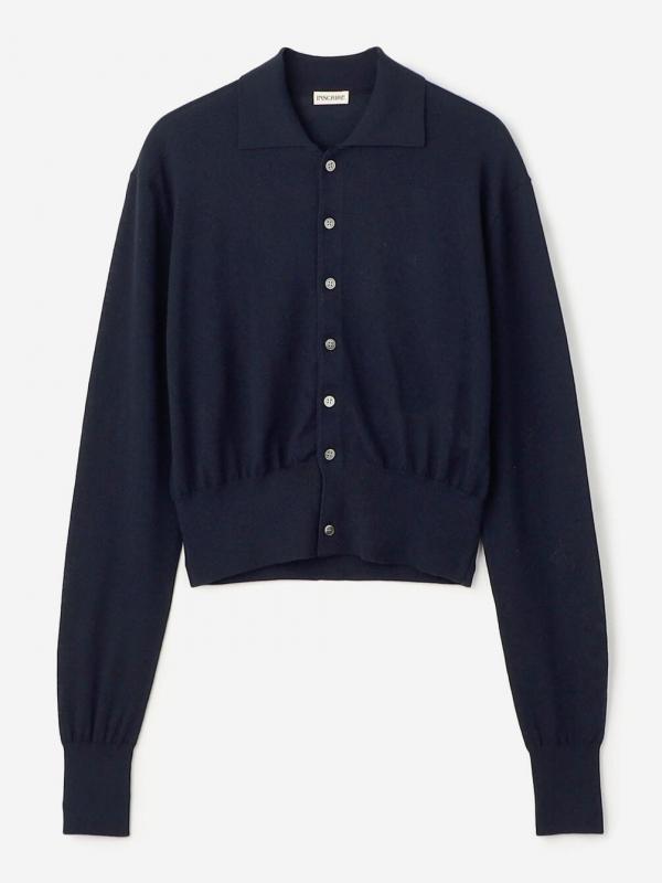 INSCRIRE | ウール ポロカーディガン WOMEN
