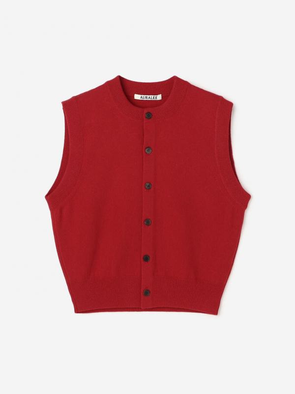 AURALEE | HIGH TWIST WOOL KNIT VEST WOMEN