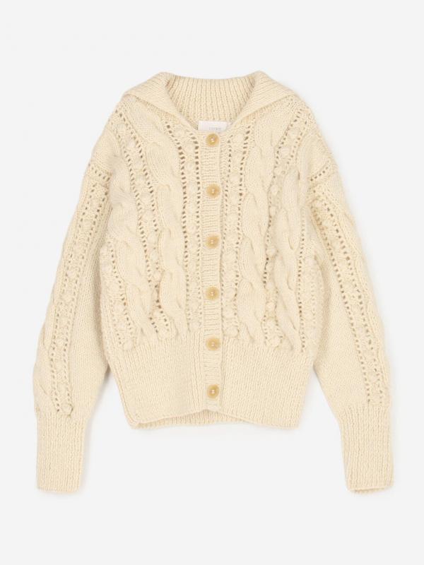 crinkle crinkle crinkle | ポップコーン ハンドニットカーディガン WOMEN