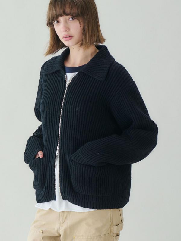 RYE TENDER | 〈別注〉フルジップ ニットブルゾン WOMEN