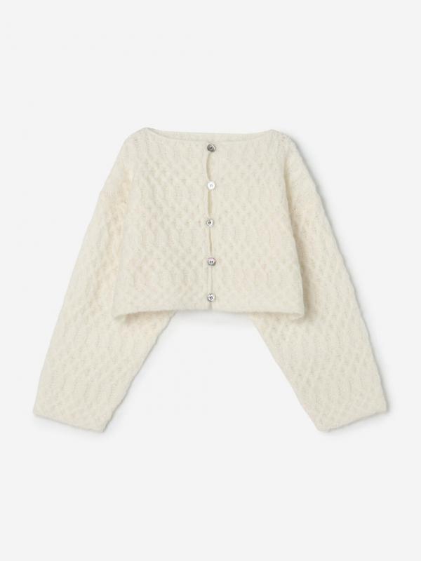 WALANCE | ウールモヘア クロップドカーディガン WOMEN