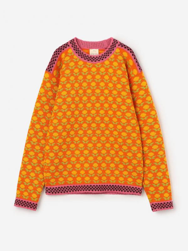 Longa Liis | ヴィンテージ フォークセーター ORANGE WOMEN
