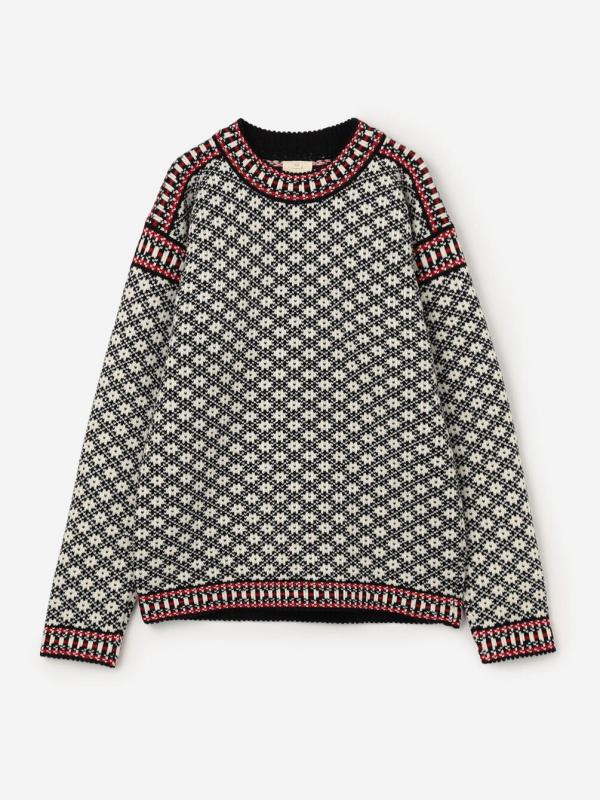 Longa Liis | ヴィンテージ フォークセーター BLACK WOMEN