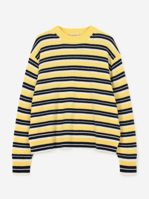 RYE TENDER | 〈別注〉マルチボーダー 長袖 クルーネックニット WOMEN