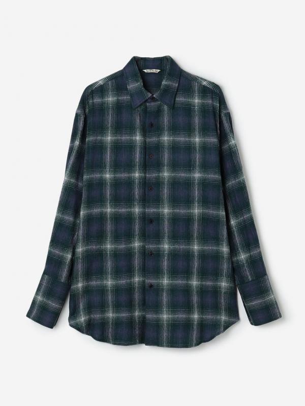 AURALEE オリーブ シャツジャケット AURALEE オリーブ シャツジャケット Auralee ライトシアー