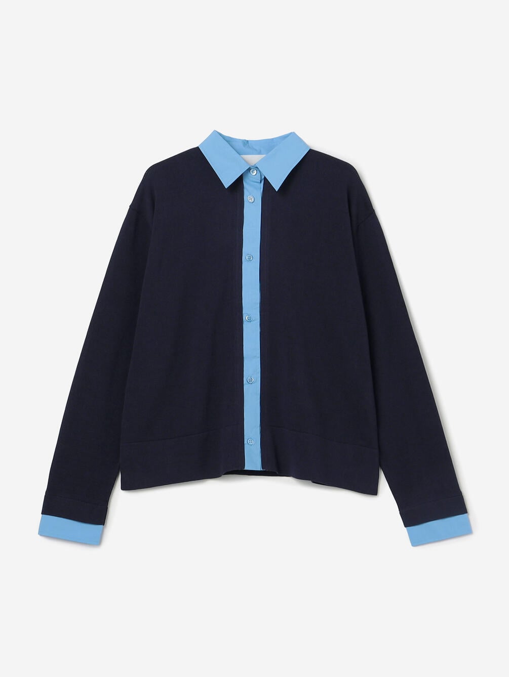 ADAWAS | レイヤードディティール ニットシャツ WOMEN