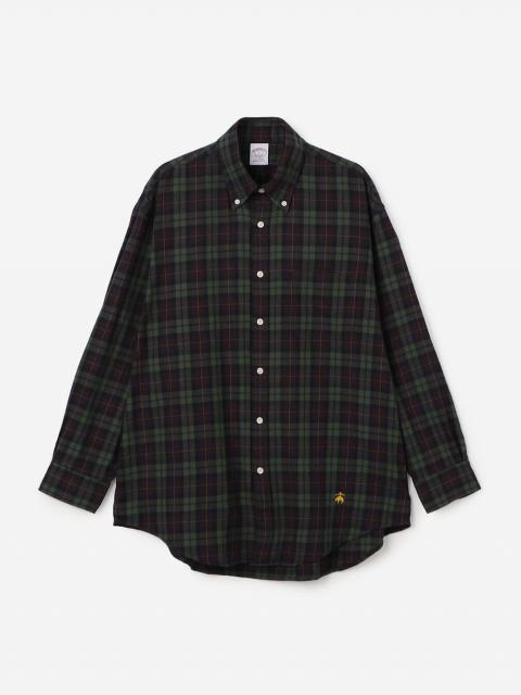 Brooks Brothers |〈別注〉コットンフランネル ポロカラーボタンダウンシャツ GREEN WOMEN