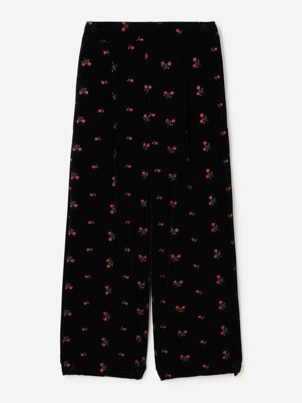 TICCA | 〈別注〉 フラワーエンブロイダリー ベロアパンツ WOMEN