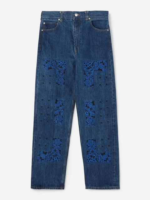 NOMARHYTHM TEXTILE | バンダナ刺繍 デニムパンツ WOMEN