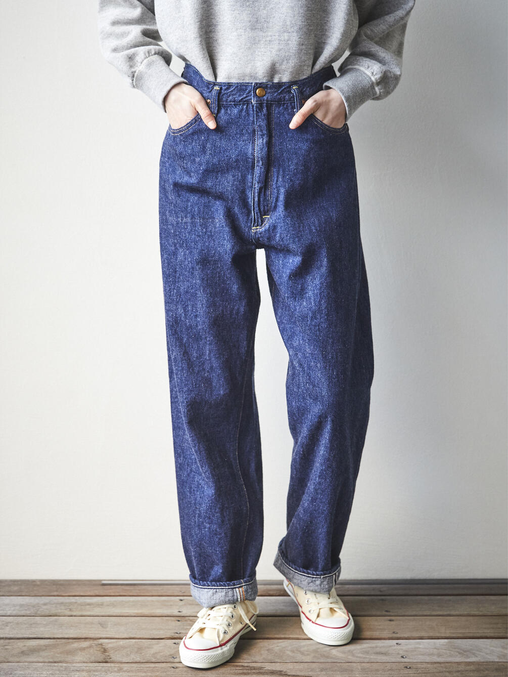 orSlow | HIGH WAIST SELVEDGE DENIM PANTS WOMEN