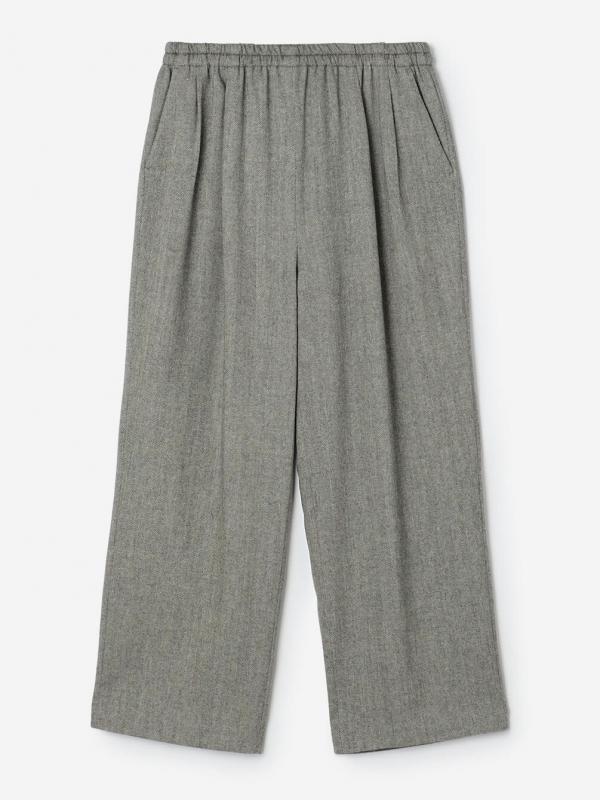 MORRIS & SONS | ヘリンボーン ワイドイージーパンツ WOMEN