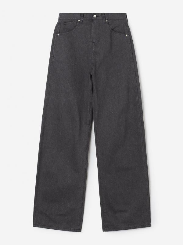 早い者勝ち！Stone  L ストレートパンツ太め ブラック ヘビーツイル ワイドストレート ダブルインタック グルカ