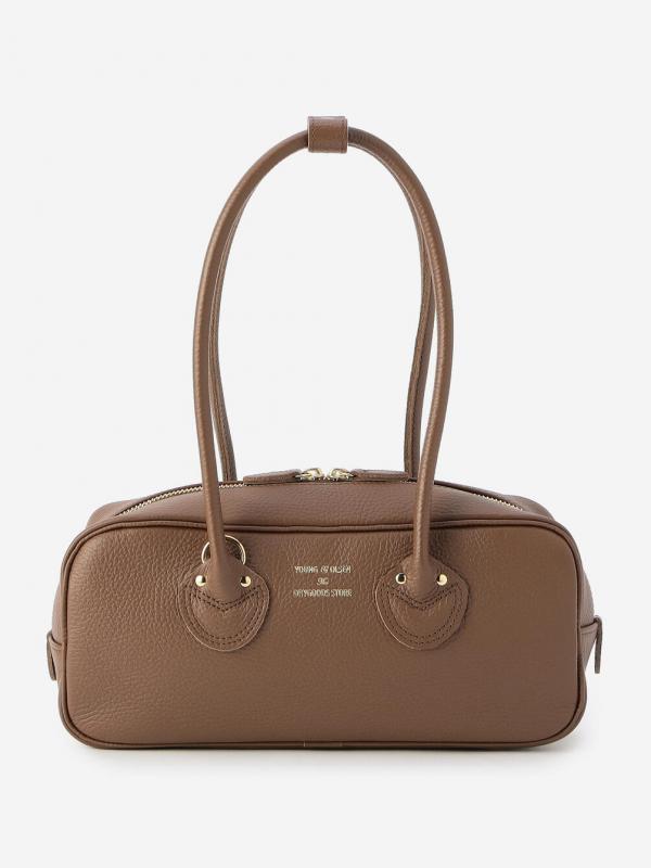 YOUNG & OLSEN The DRYGOODS STORE | エンボスレザー ワイドボストンバッグ S