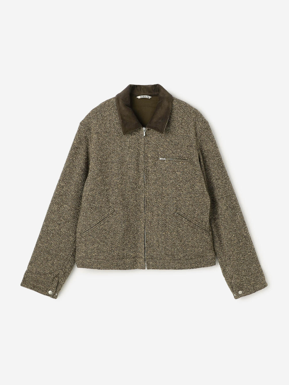 AURALEE | HOMESPUN TWEED ZIP BLOUSON MEN
