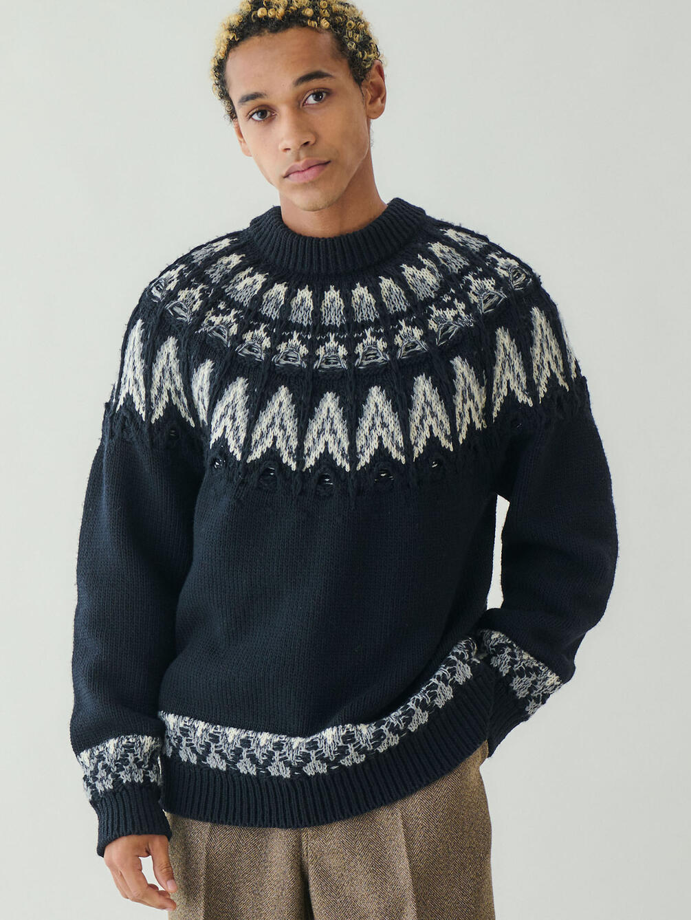 COOHEM | ノルディック ニットプルオーバー MEN