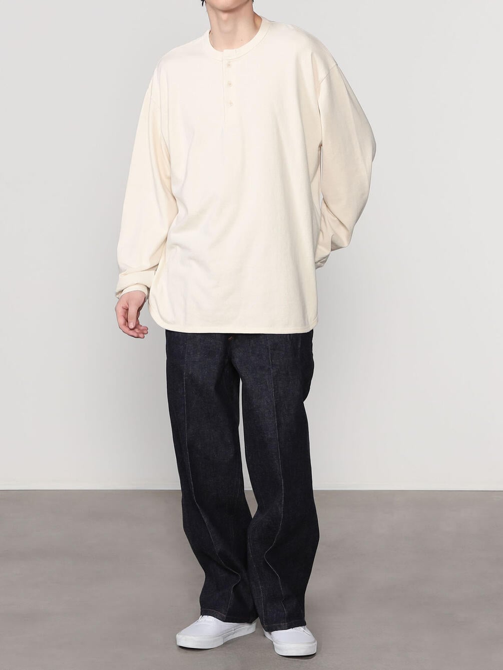 blurhms | コットンシルク ヘンリーベースボールTシャツ MEN blurhms | コットンシルク ヘンリーベースボールTシャツ MEN