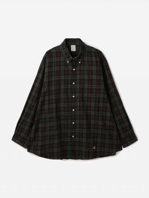 Brooks Brothers |〈別注〉コットンフランネル ポロカラーボタンダウンシャツ GREEN MEN