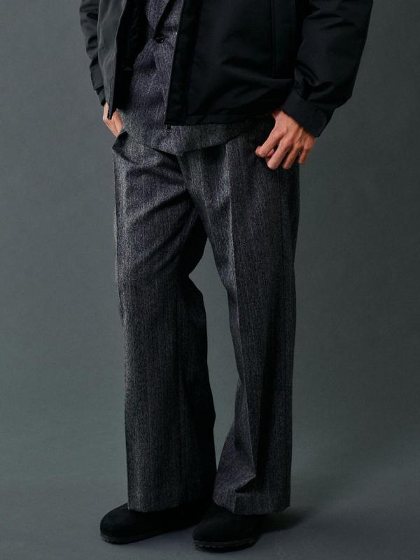 【PGG】ポリエステルドビーストレッチパンツ (MENS) 新品 ポリエステルストレッチ 小紋ドビーセットアップジャケット（07