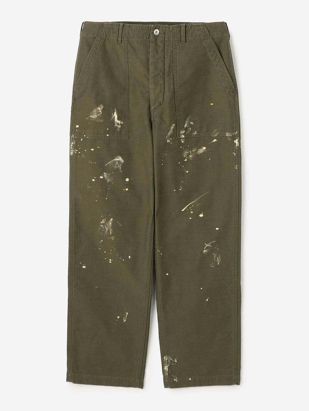 AURALEE | WASHED BAGGY SATIN BLEACHED BAKER PANTS MEN