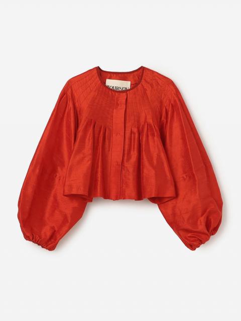 TOURNON. | シルク クロップドジャケット WOMEN
