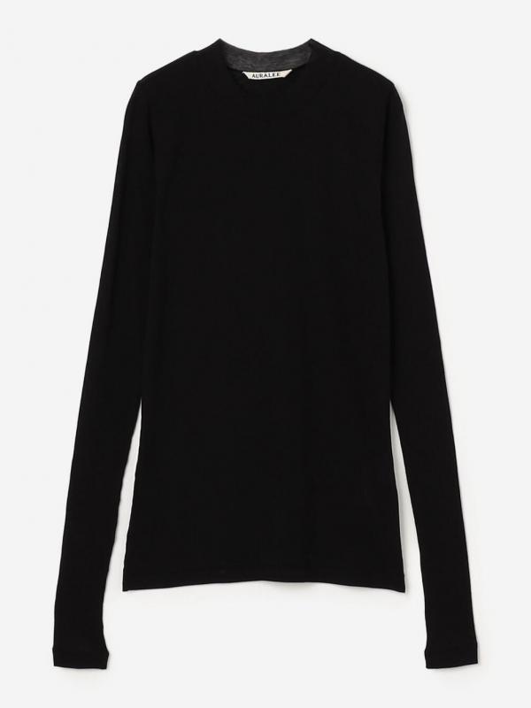 AURALEE | SUPER HIGH GAUGE SHEER RIB L/S TEE WOMEN