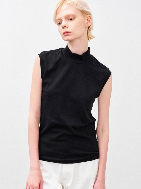 ANATOMICA | モックネック スリーブレスTシャツ WOMEN