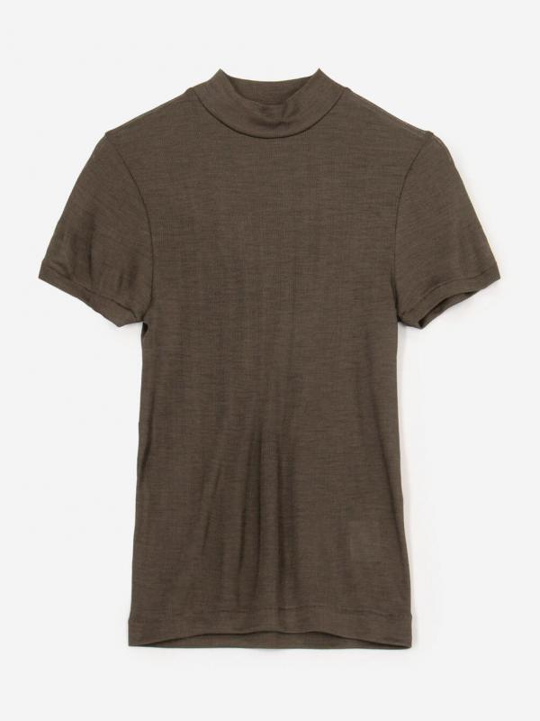 MALU | シルクリブ モックネックTシャツ ROSE WOMEN