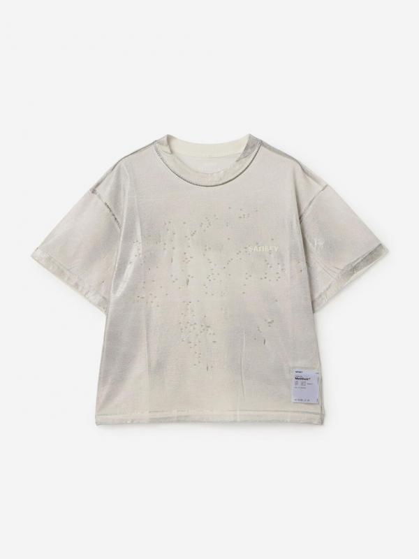 SATISFY | 半袖ロゴTシャツ Silver Foil WOMEN