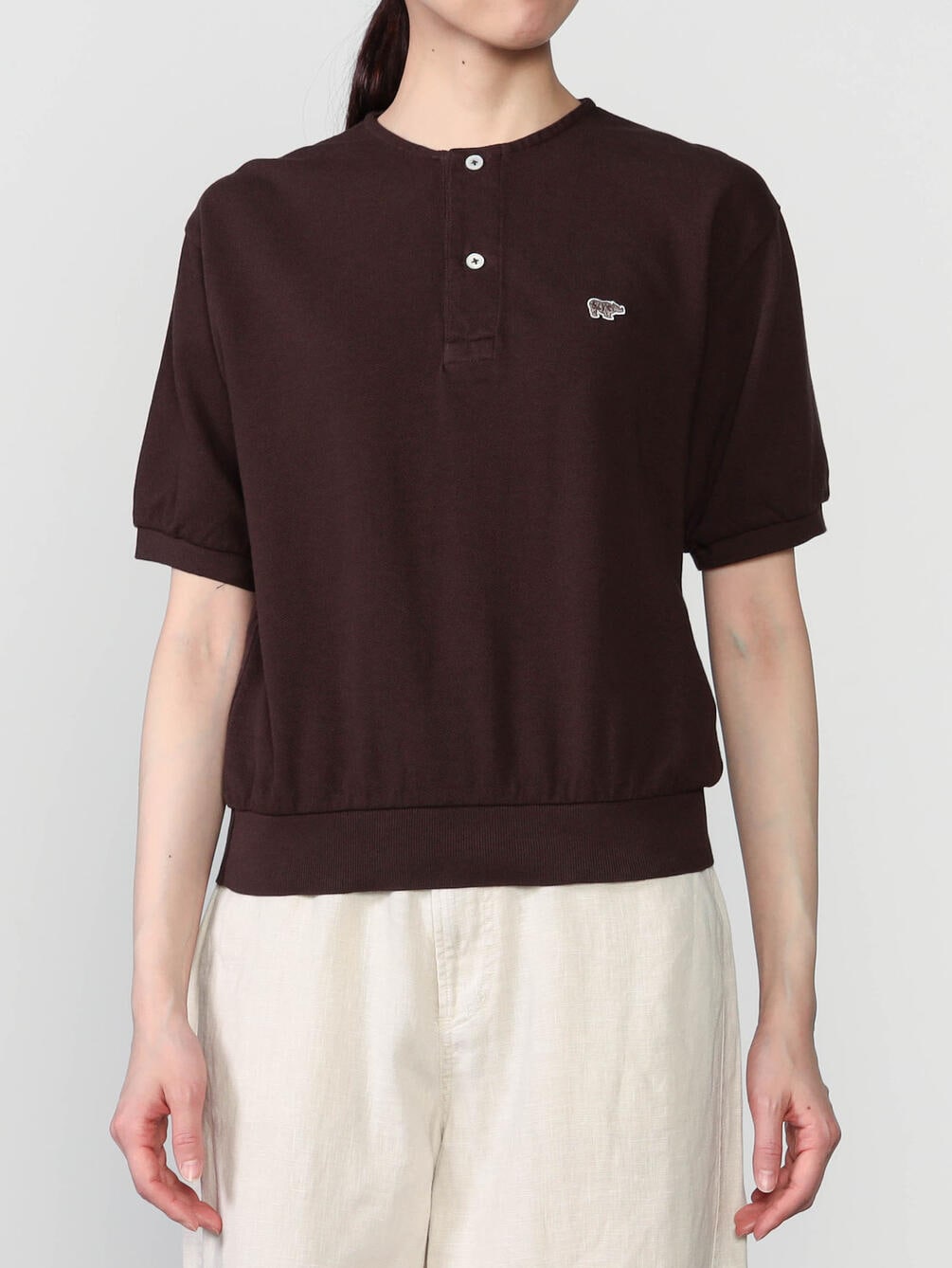 SCYE BASICS | 〈別注〉コットンピケ ヘンリーネックTシャツ WOMEN