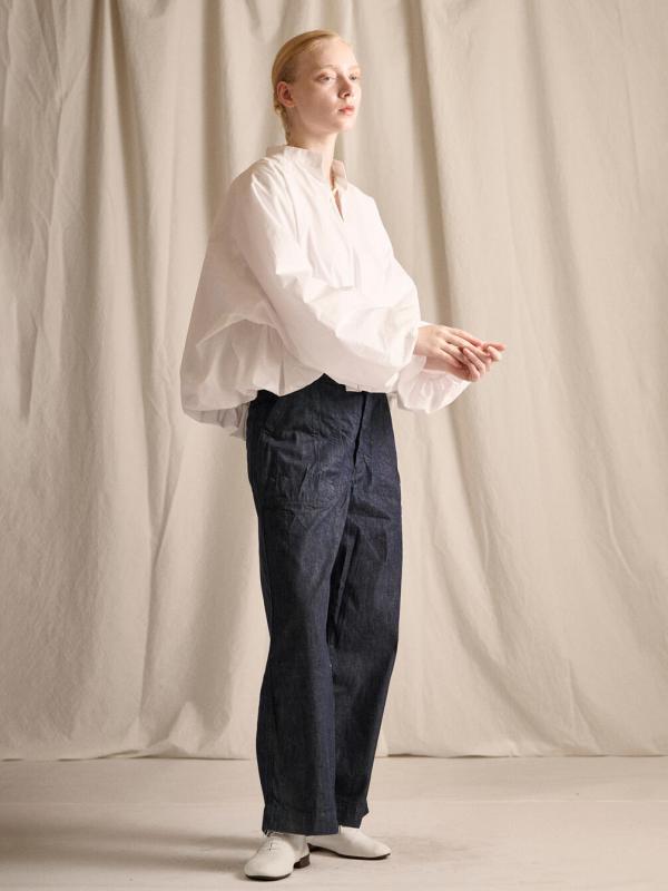 HAVERSACK | スタンドカラー 長袖バルーンシャツ WOMEN