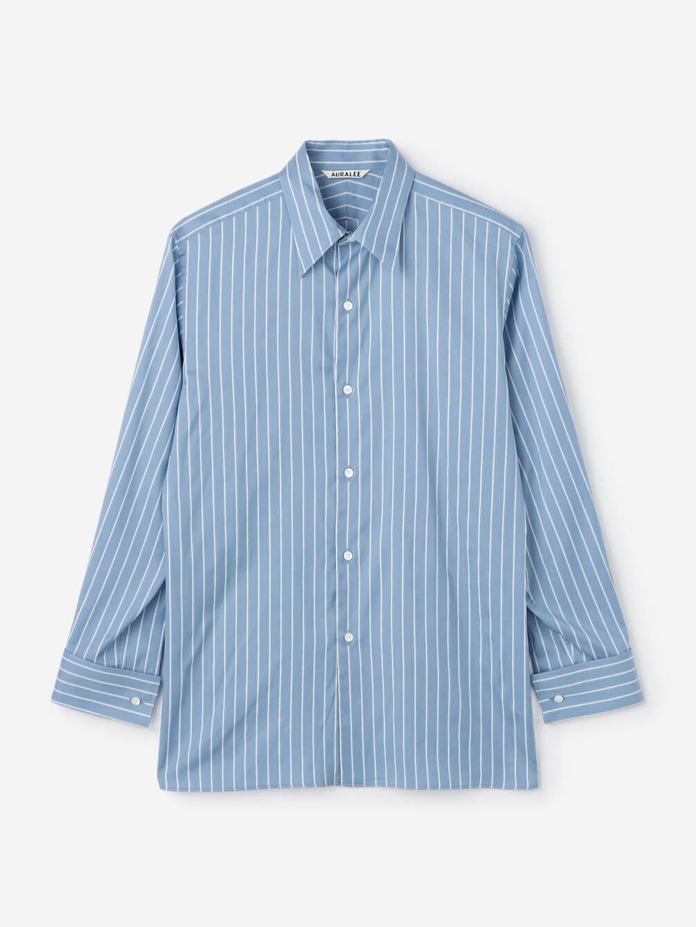 AURALEE | COTTON SILK STRIPE DOUBLE-CUFF SHIRT WOMEN