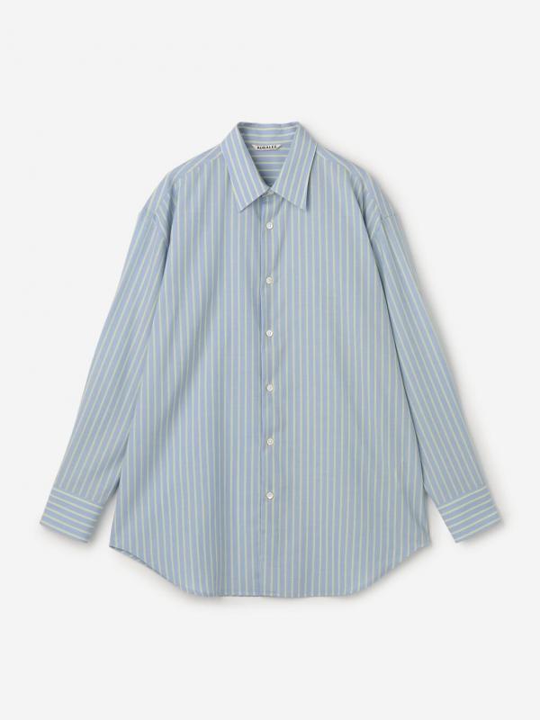 AURALEE | SUPER FINE WOOL STRIPE SHIRT WOMEN