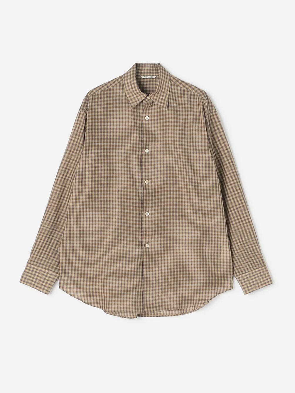 AURALEE | AIRY LIGHT COTTON CHECK SHIRT WOMEN