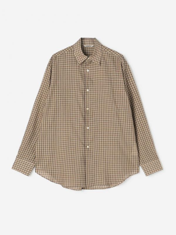 AURALEE | AIRY LIGHT COTTON CHECK SHIRT WOMEN