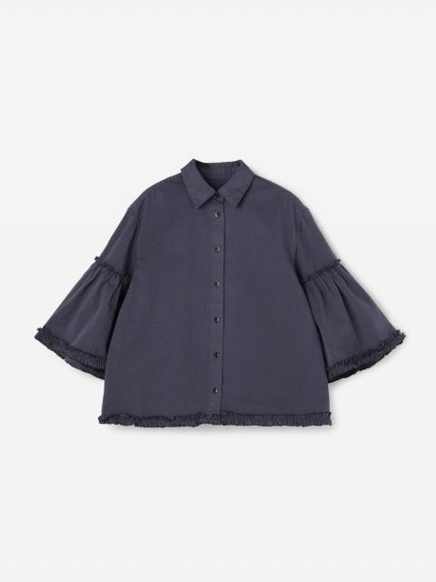 crinkle crinkle crinkle | ガーメントダイ フリルシャツ WOMEN