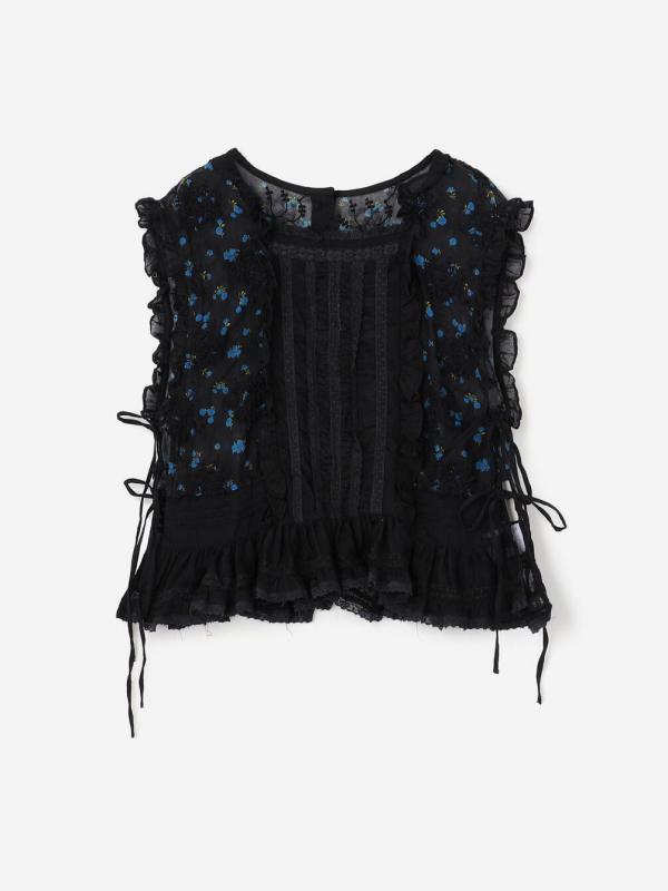 crinkle crinkle crinkle | シアーフラワー ベストブラウス WOMEN