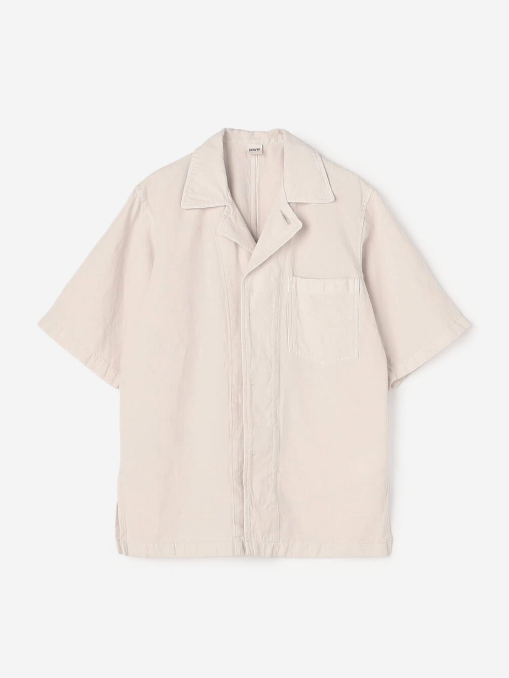 BOWTE | COTTON LINEN BOILE PIECE DYED OPEN COLLAR SHIRTS WOMEN